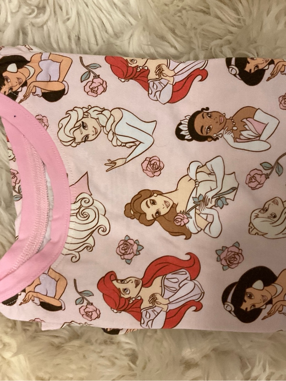Blush Lotus Bamboo Disney Princess Pink Pajamas